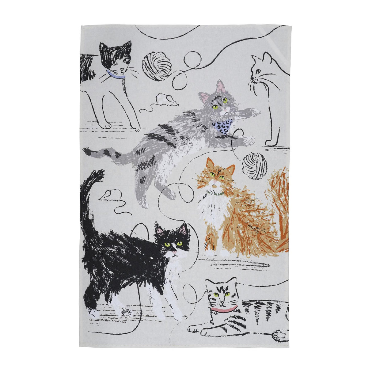 Ulster Weavers Feline Friends Grey Tea Towel