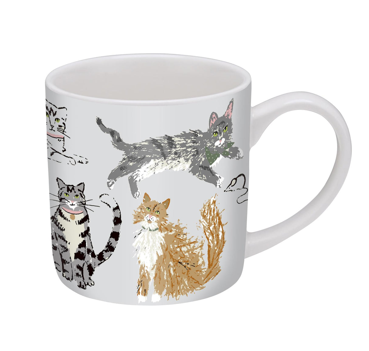 Ulster Weavers Feline Friends Grey Bone China Mug