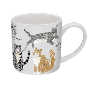 Ulster Weavers Feline Friends Grey Bone China Mug