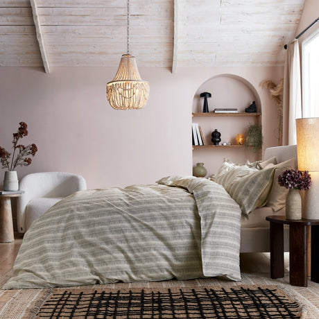 Abagail Ahern x Murmur Moya Charcoal/Canvas Cream Duvet Set