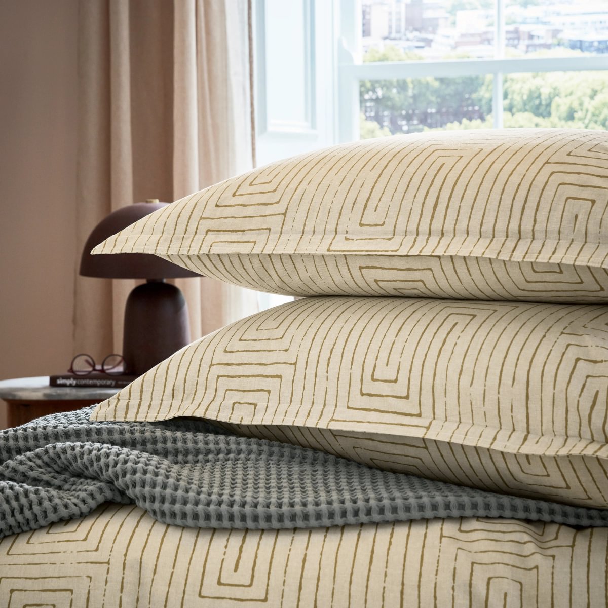 Abagail Ahern x Murmur Pia Warm Ochre Duvet Set