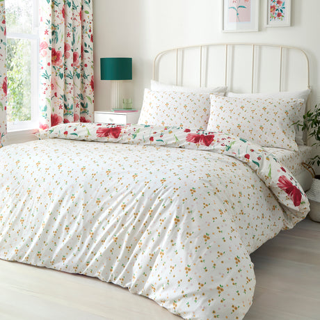 Dreams n Drapes Abstract Poppy Red Duvet Set