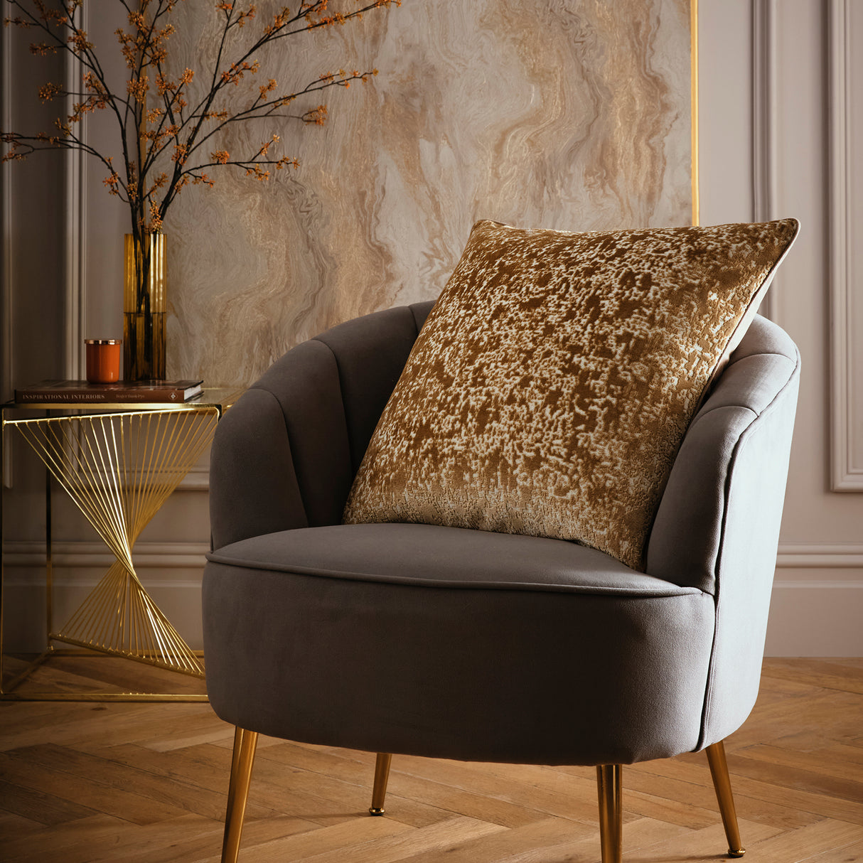 Laurence Llewelyn Bowen Atlas 55cm x 55cm Polyester Filled Cushion