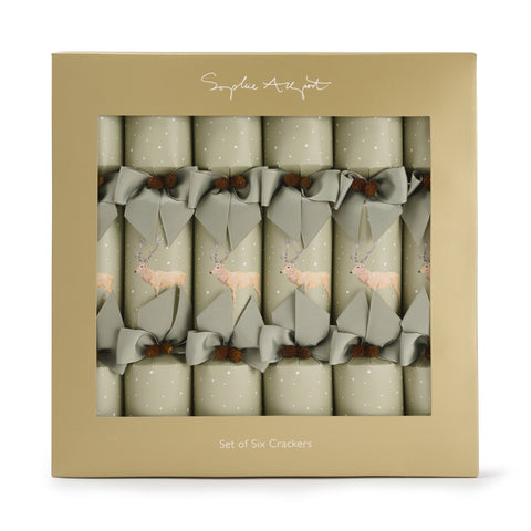 CR11412 Sophie Allport Christmas Stags Christmas Crackers (Set of 6)