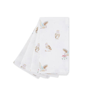 ALL12300 Sophie Allport Snowy Owls Napkins Set of 4