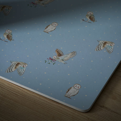 PMC12002 Sophie Allport Snowy Owls Extra Large Placemats Set of 2