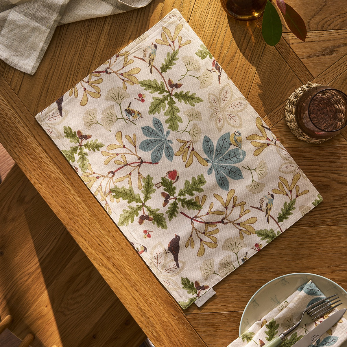ALL142820WS Sophie Allport Orchard Birds Fabric Placemat Set of 2