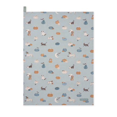 ALL144601 Sophie Allport Paws & Pumpkins Tea Towel