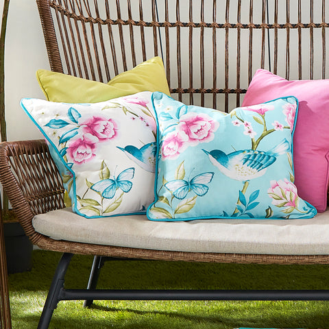 Dreams n Drapes Outdoor Amelle Blue 43cm x 43cm Cushion