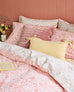 Laura Ashley Ashstead Damask Natural Coral Duvet Set