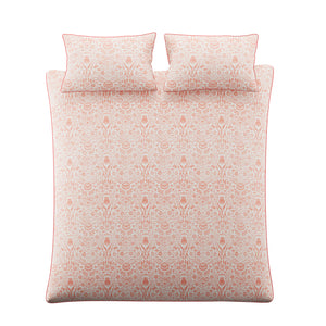 Laura Ashley Ashstead Damask Natural Coral Duvet Set