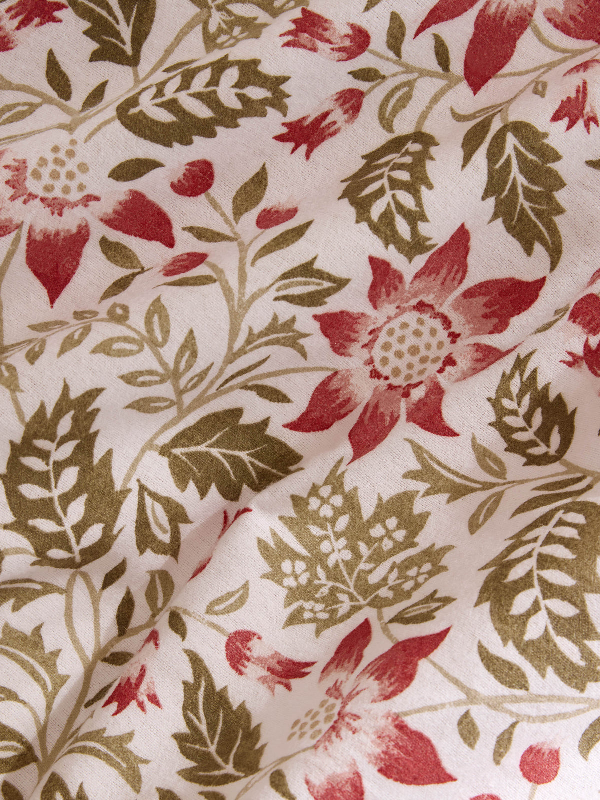 Laura Ashley Astley Floral Christmas Festive Red 100% Brushed Cotton Duvet Set