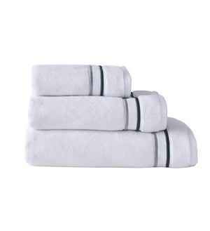 Designers Guild Astor 100% Egyptian Cotton 640gsm Silver & Slate Towels