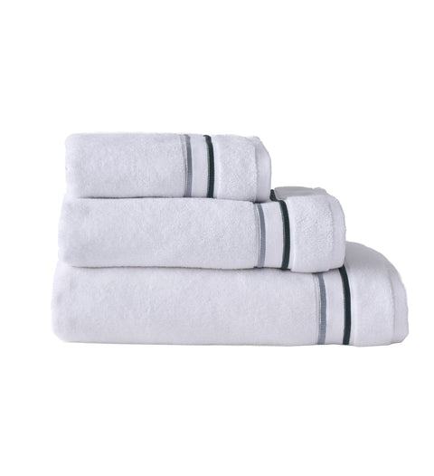 Designers Guild Astor 100% Egyptian Cotton 640gsm Silver & Slate Towels