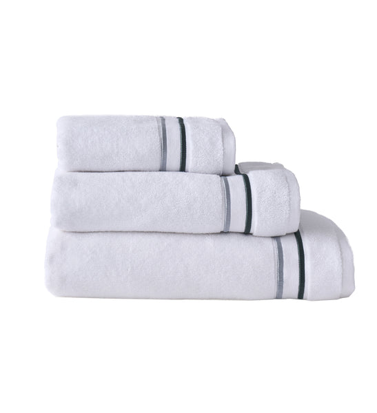 Designers Guild Astor 100% Egyptian Cotton 640gsm Silver & Slate Towels