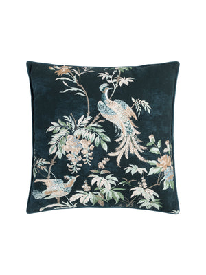 Laura Ashley Attleton Midnight Seaspray 43cm x 43cm Microfibre Filled Cushion