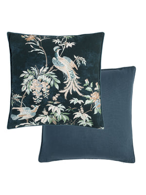 Laura Ashley Attleton Midnight Seaspray 43cm x 43cm Microfibre Filled Cushion