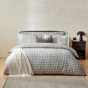 The Linen Yard Barton Check Reversible Duvet Set