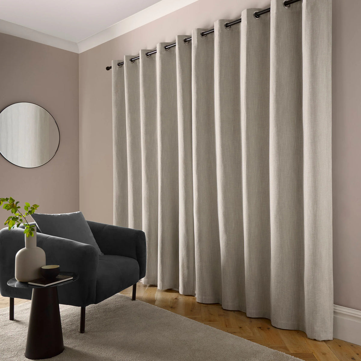 Curtina Boucle Chenille Eyelet Curtains