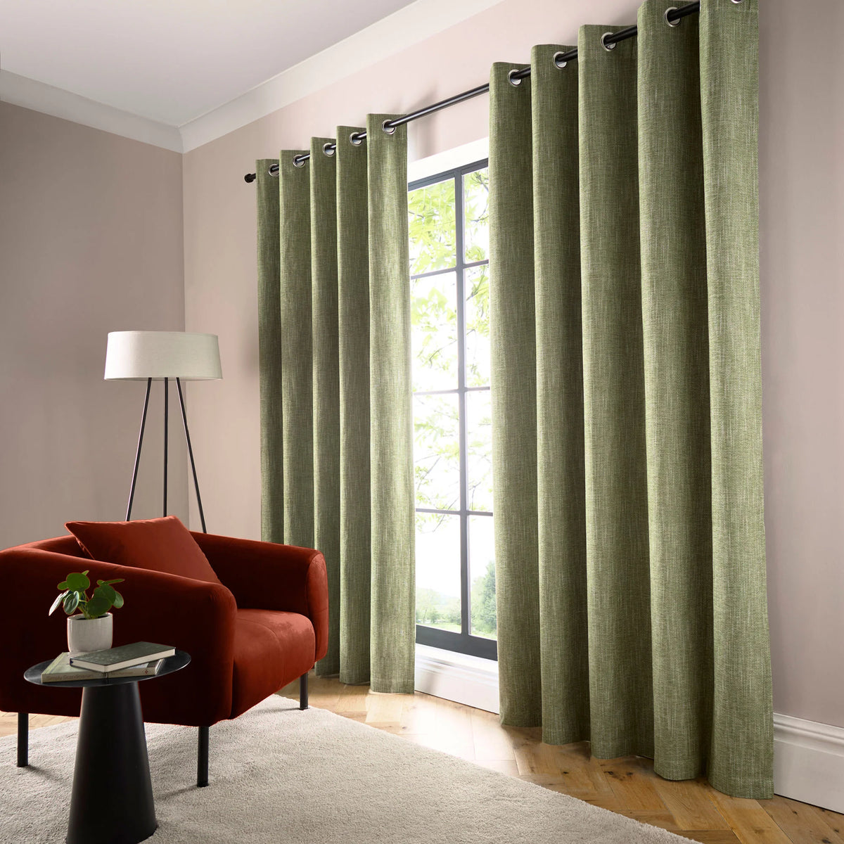 Curtina Boucle Chenille Eyelet Curtains