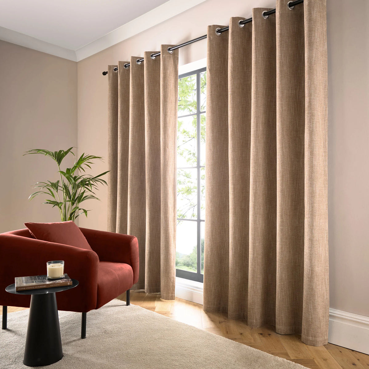 Curtina Boucle Chenille Eyelet Curtains