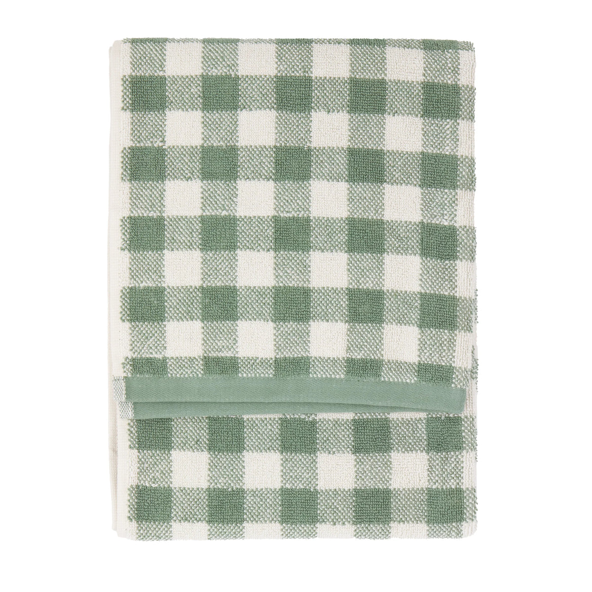 The Linen Yard Barton Gingham 100% Cotton Forest Towels