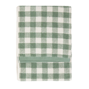 The Linen Yard Barton Gingham 100% Cotton Forest Towels