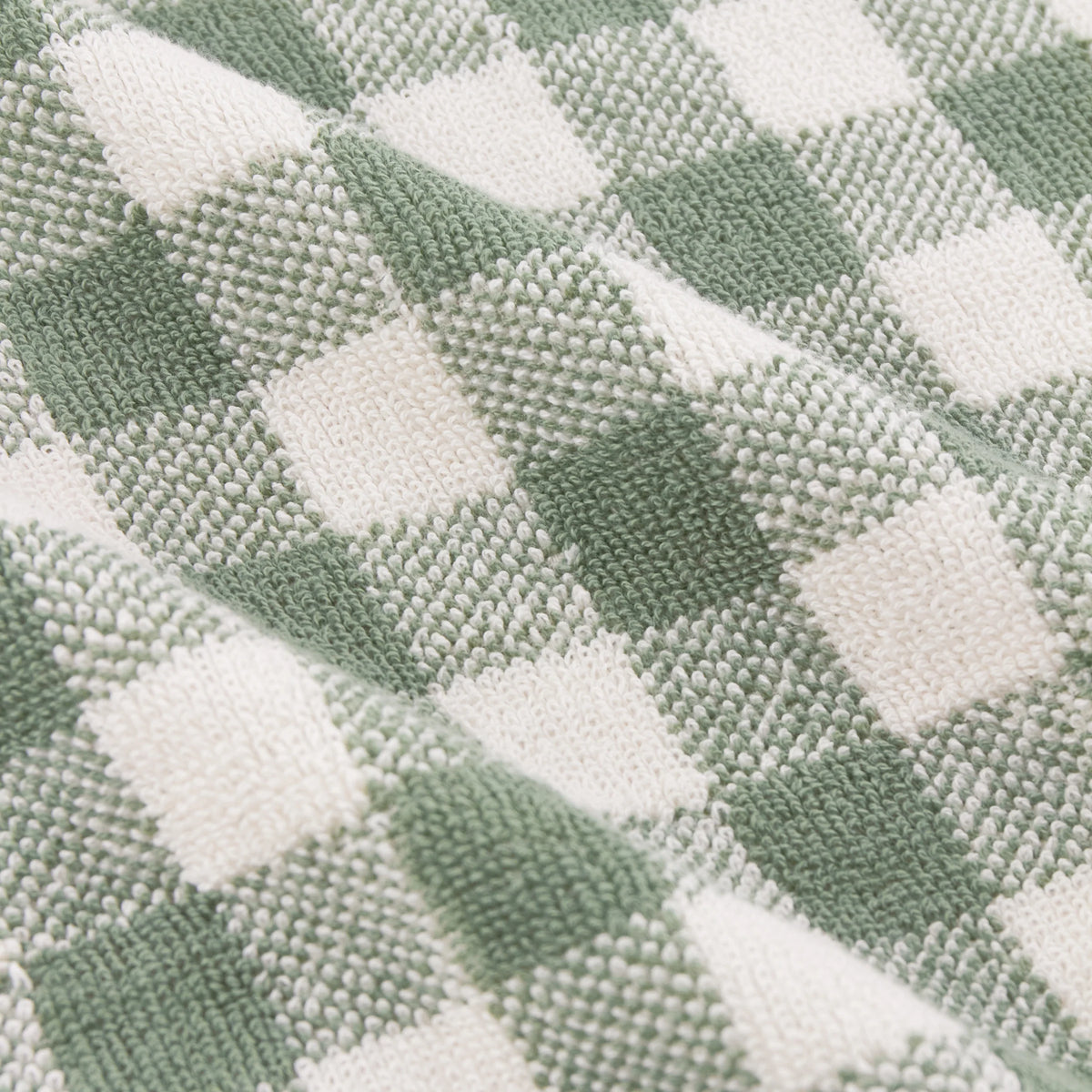 The Linen Yard Barton Gingham 100% Cotton Forest Towels