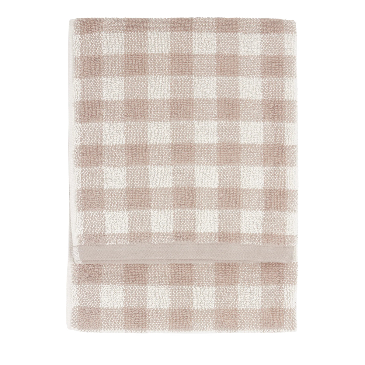 The Linen Yard Barton Gingham 100% Cotton Natural Towels