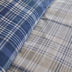 Dreams N Drapes Bennet Check 100% Brushed Cotton Duvet Set