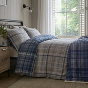 Dreams N Drapes Bennet Check 100% Brushed Cotton Duvet Set