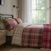 Dreams N Drapes Bennet Check 100% Brushed Cotton Duvet Set