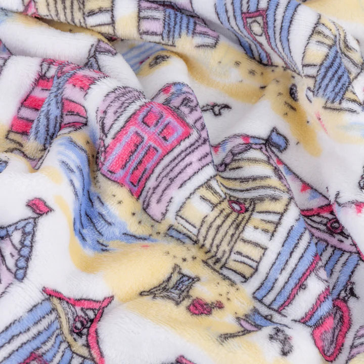 Furn Beach Huts Multi 130cm x 150cm Fleece Throw
