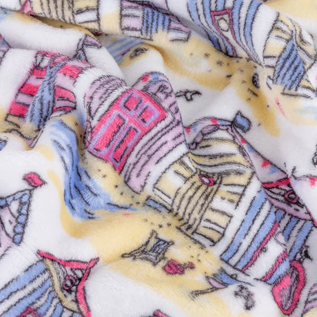 Furn Beach Huts Multi 130cm x 150cm Fleece Throw