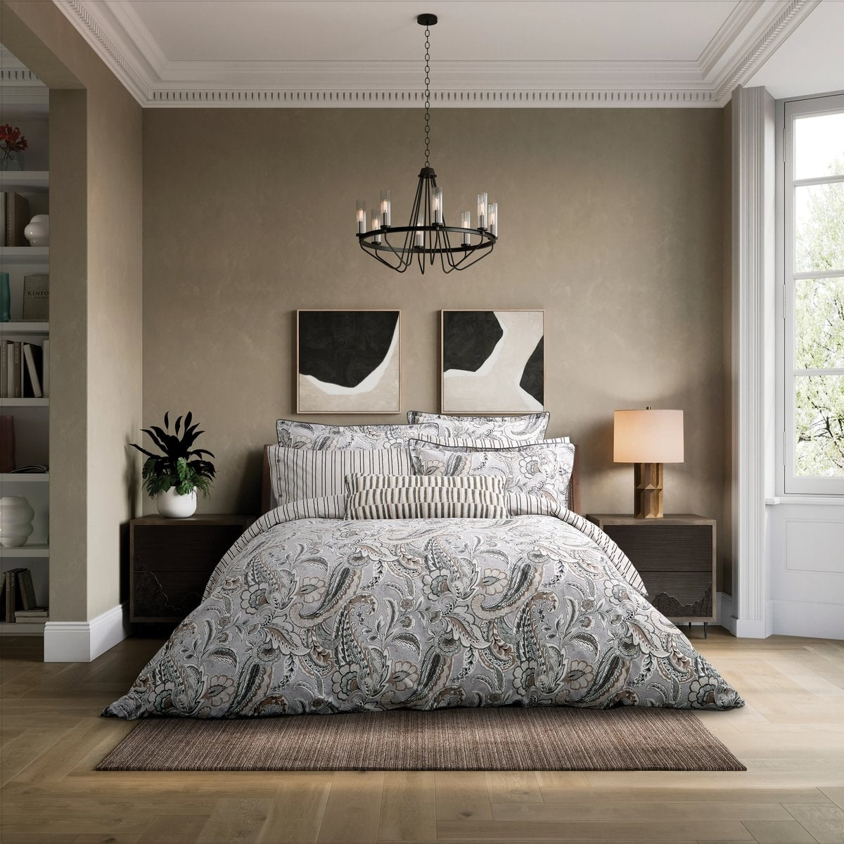 Bedeck of Belfast Kotana Charcoal & Silver Duvet Set