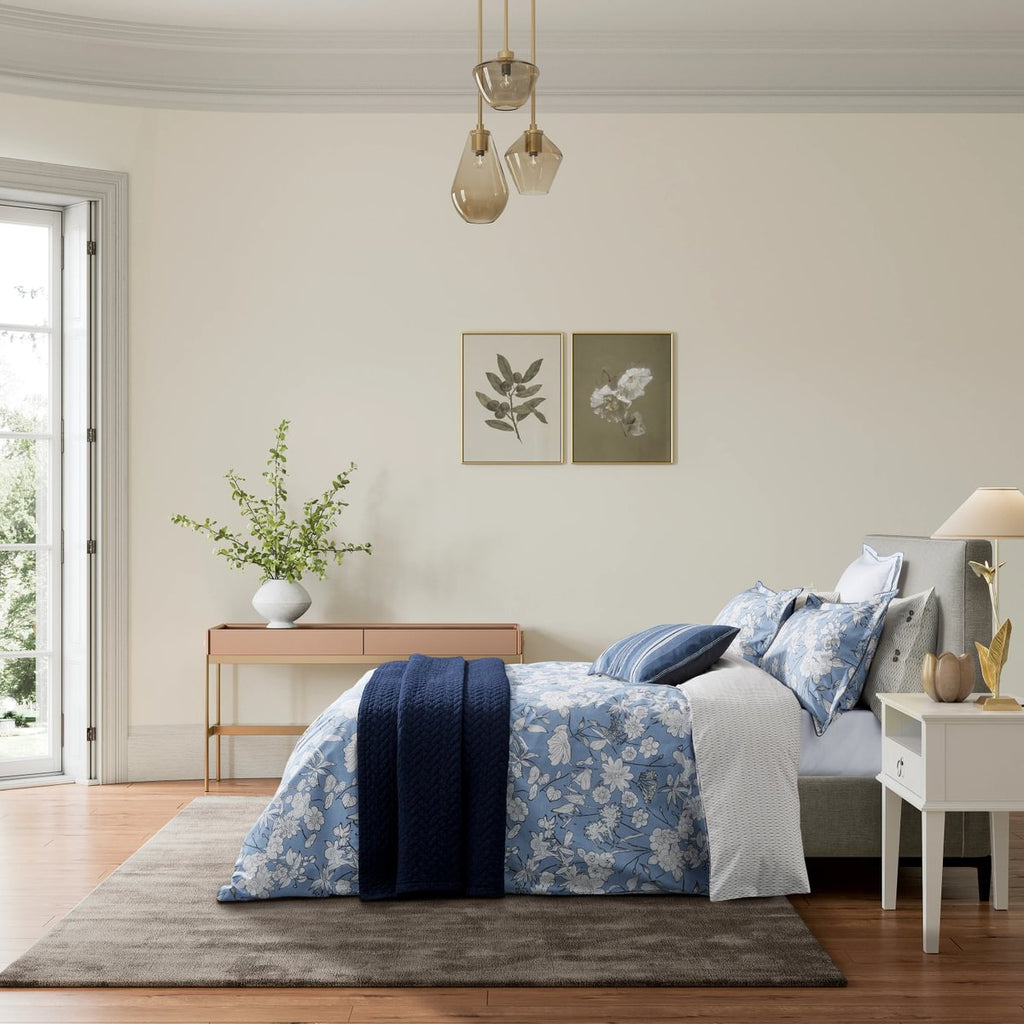 Bedeck of Belfast Liyana Chambray Blue Duvet Set