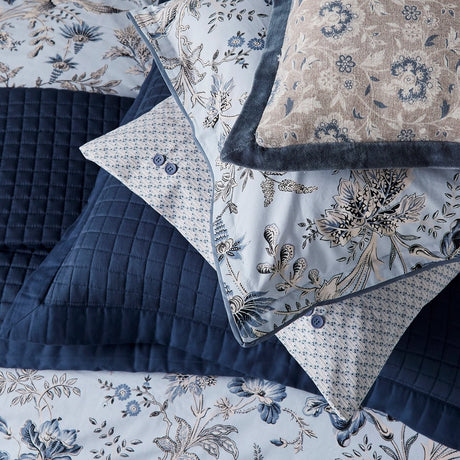 Bedeck of Belfast Lorelei Powder Blue & Linen Duvet Set