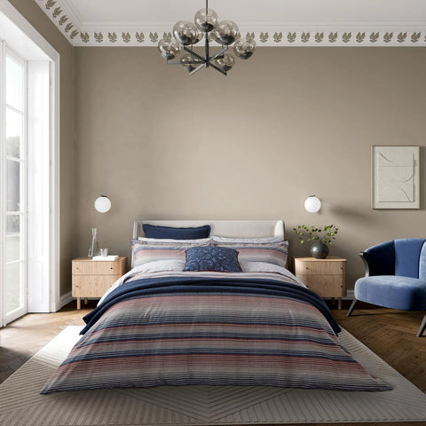 Bedeck of Belfast Stafford Navy & Red Duvet Set