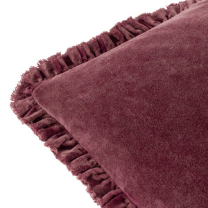 The Linen Yard Bertie Washed Cotton Velvet 45cm x 45cm Cushions