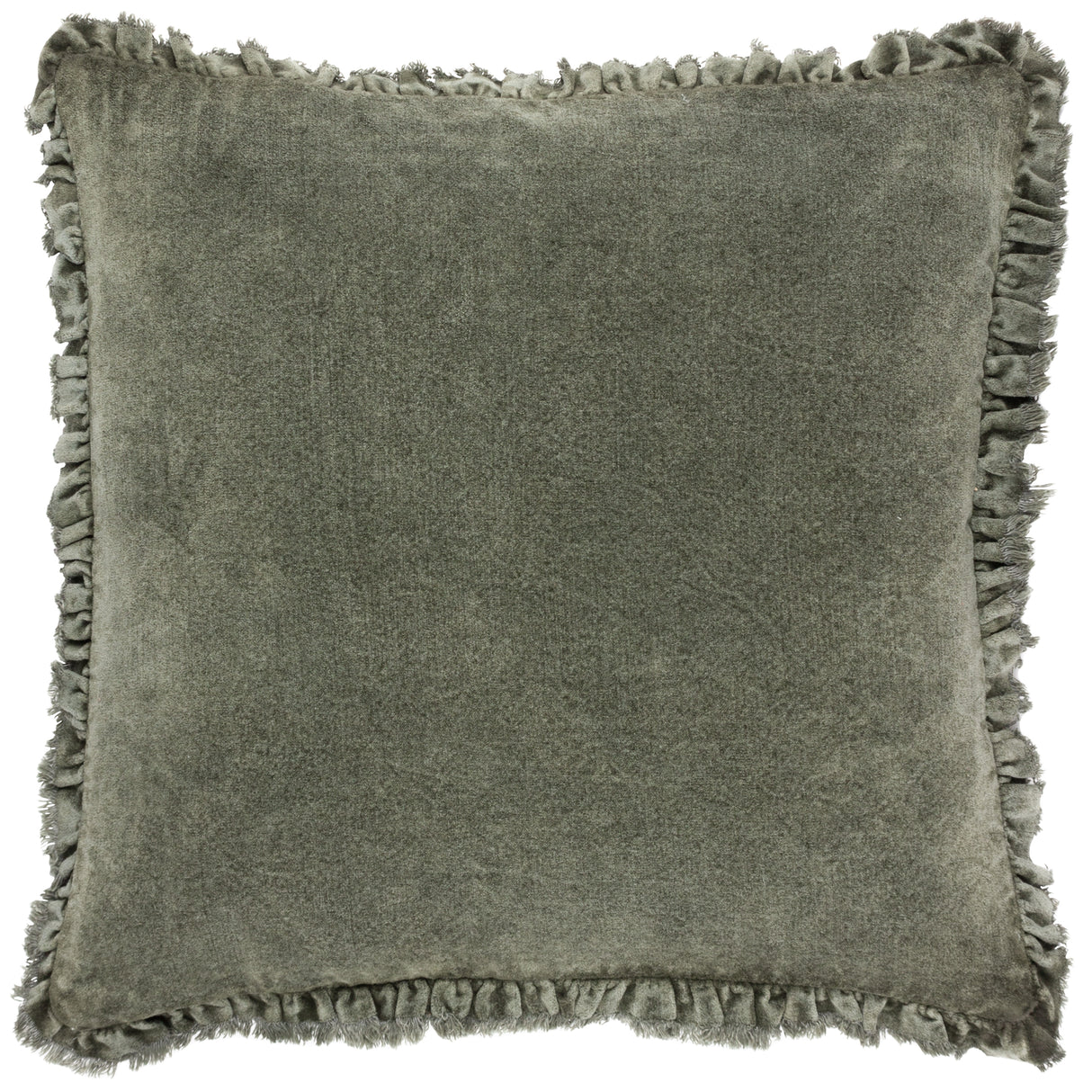 The Linen Yard Bertie Washed Cotton Velvet 45cm x 45cm Cushions