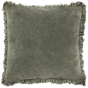 The Linen Yard Bertie Washed Cotton Velvet 45cm x 45cm Cushions