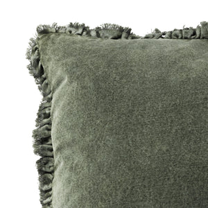 The Linen Yard Bertie Washed Cotton Velvet 45cm x 45cm Cushions