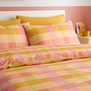 Fusion Bedding Block Check Duvet Set