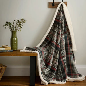 Dreams N Drapes Bennet Check 100% Brushed Cotton Duvet Set