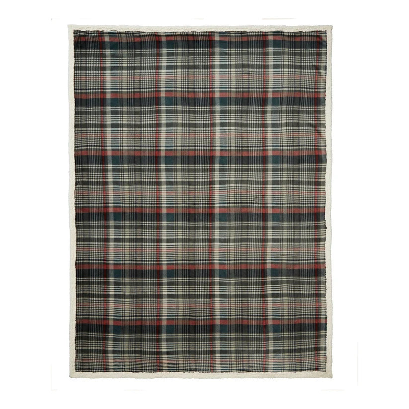 Dreams N Drapes Bennet Check 100% Brushed Cotton Duvet Set