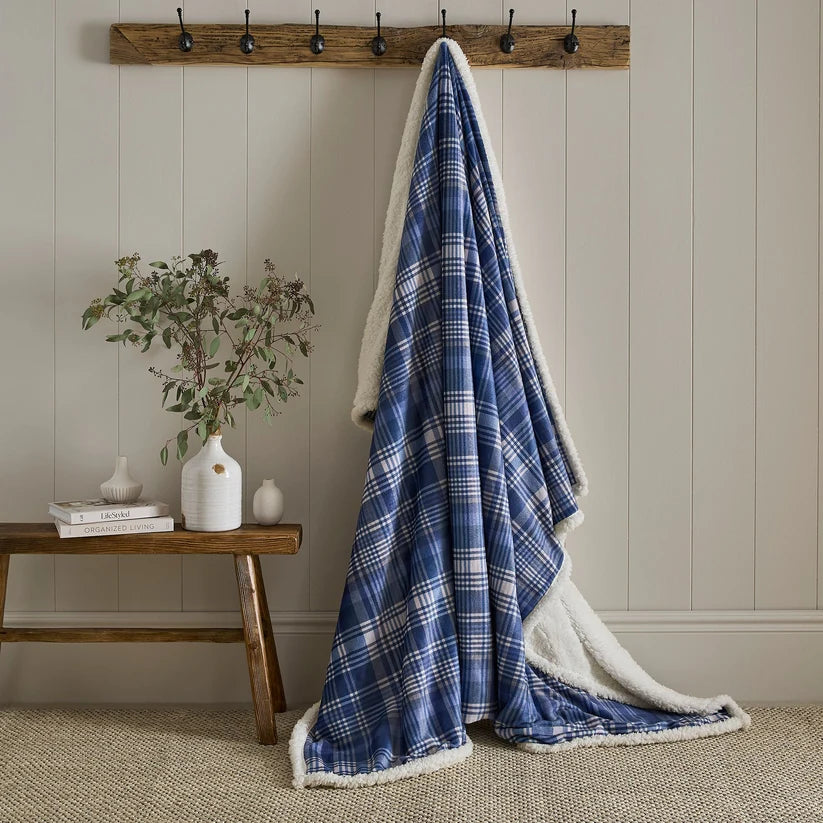 Dreams N Drapes Bennet Check 100% Brushed Cotton Duvet Set