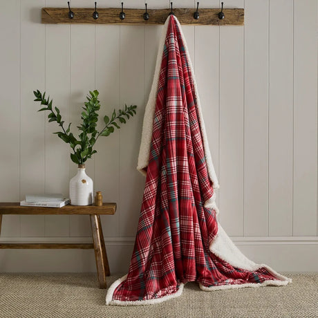 Dreams N Drapes Bennet Check 100% Brushed Cotton Duvet Set
