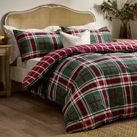 Wylder Braemar Check 100% Brushed Cotton Duvet Set