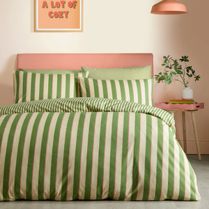 Fusion Bold Stripe Green Duvet Set