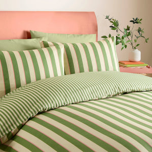 Fusion Bold Stripe Green Duvet Set
